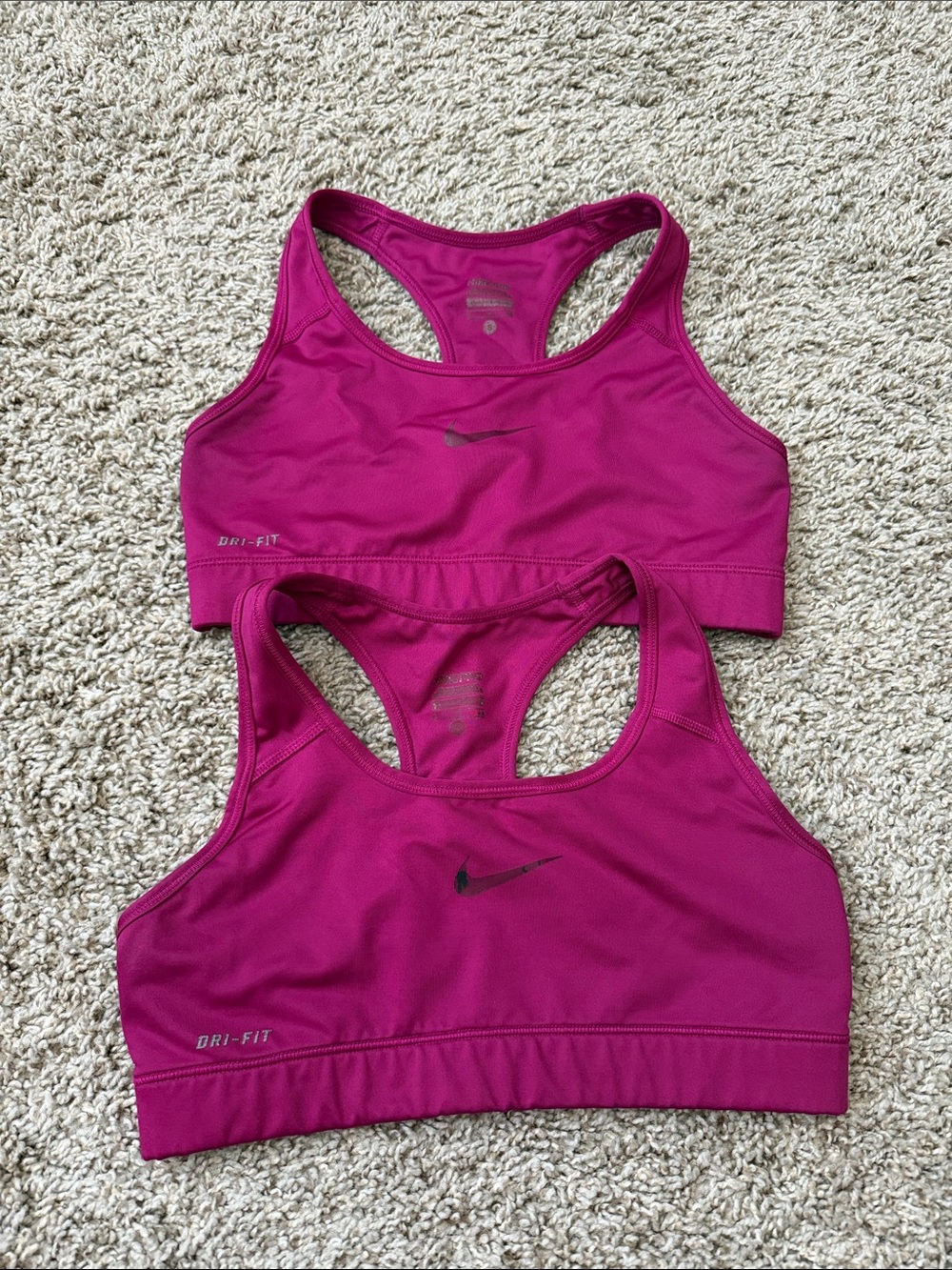 Nike Magenta Dri-FIT Racerback Sports Bra Duo